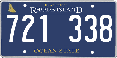 RI license plate 721338