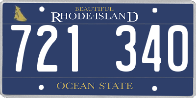 RI license plate 721340