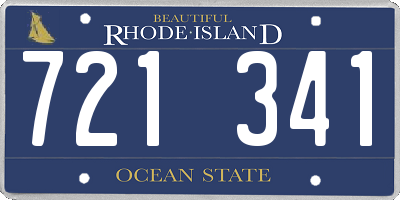 RI license plate 721341