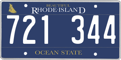 RI license plate 721344