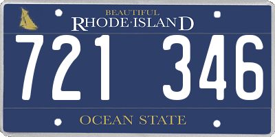 RI license plate 721346