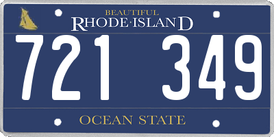 RI license plate 721349