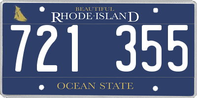 RI license plate 721355