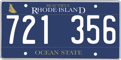 RI license plate 721356