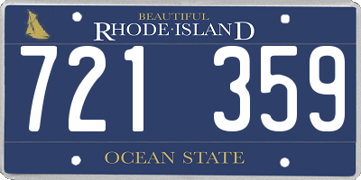 RI license plate 721359