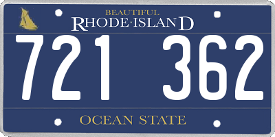 RI license plate 721362