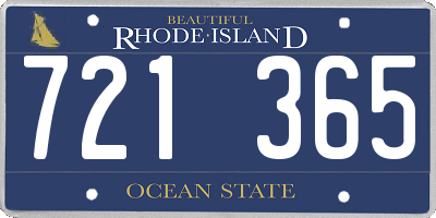 RI license plate 721365