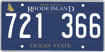 RI license plate 721366