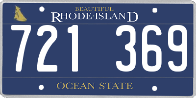 RI license plate 721369