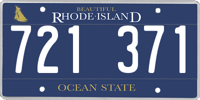 RI license plate 721371