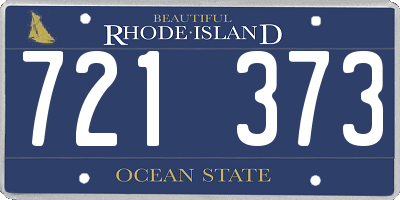 RI license plate 721373