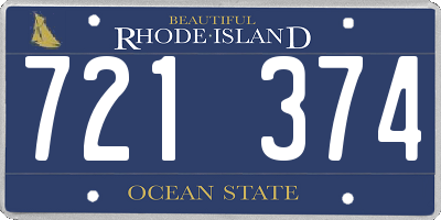 RI license plate 721374