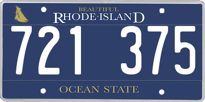 RI license plate 721375
