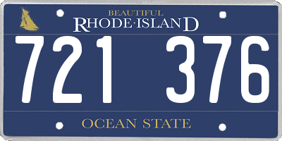 RI license plate 721376