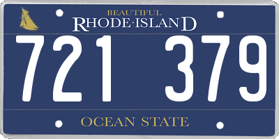 RI license plate 721379