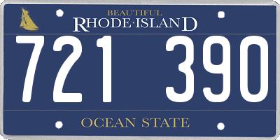 RI license plate 721390