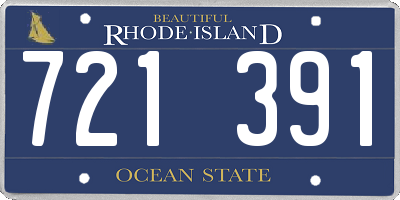 RI license plate 721391