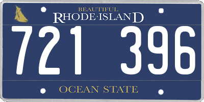 RI license plate 721396