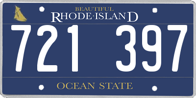 RI license plate 721397