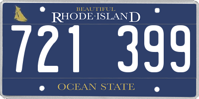 RI license plate 721399