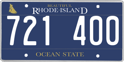 RI license plate 721400