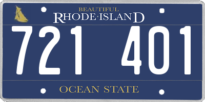 RI license plate 721401