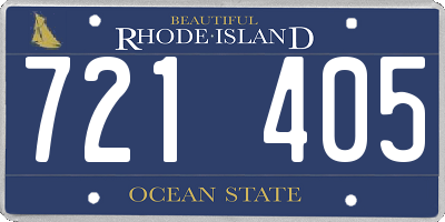 RI license plate 721405