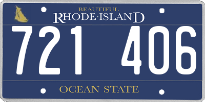 RI license plate 721406