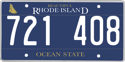 RI license plate 721408