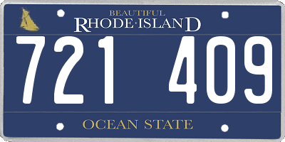 RI license plate 721409