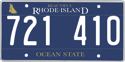 RI license plate 721410