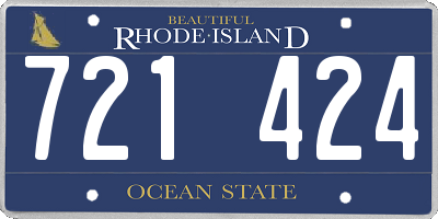 RI license plate 721424
