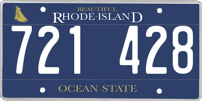 RI license plate 721428