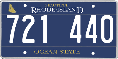 RI license plate 721440