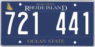 RI license plate 721441