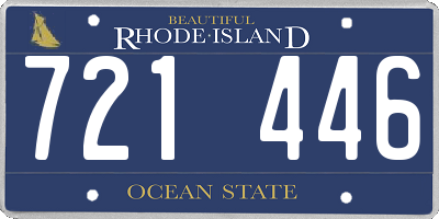 RI license plate 721446