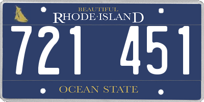 RI license plate 721451