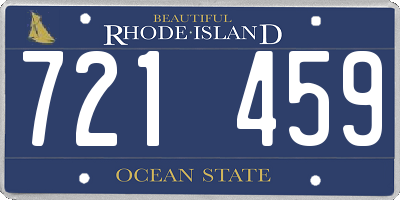 RI license plate 721459