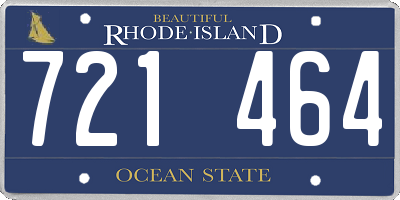 RI license plate 721464