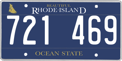 RI license plate 721469