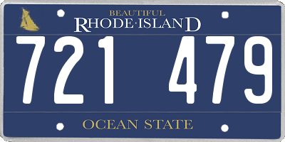 RI license plate 721479