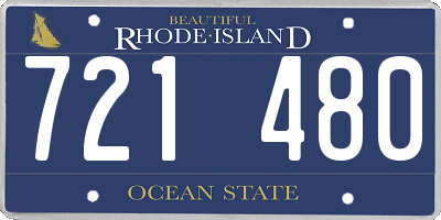 RI license plate 721480