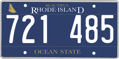 RI license plate 721485