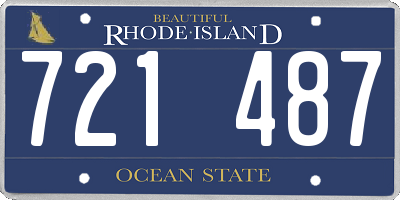 RI license plate 721487