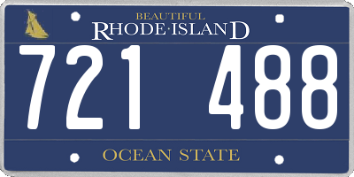 RI license plate 721488
