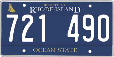 RI license plate 721490