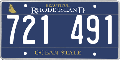 RI license plate 721491