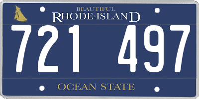 RI license plate 721497