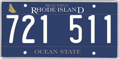 RI license plate 721511