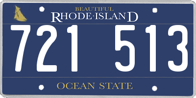 RI license plate 721513